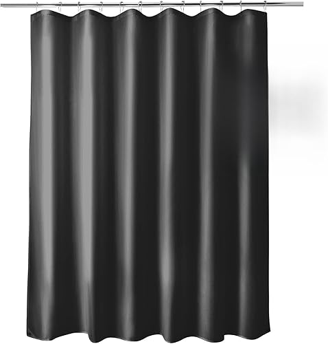Miniatura 15 de Titanker Forro de cortina de ducha de tela lavable, 72 x 65 pulgadas, forro de ducha blanco con 2 imanes, forro de ducha de poliéster para baño,