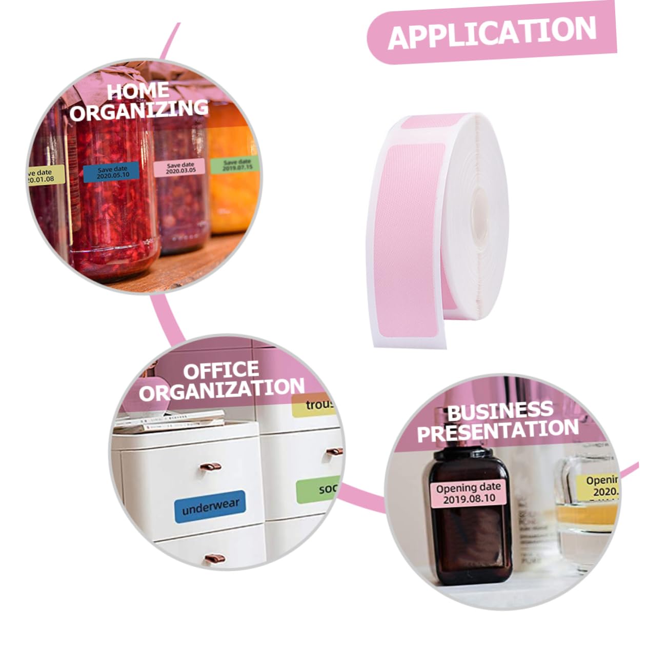 EXCEART 480 Szt etykieta puste naklejki na etykiety papier etykietowy do drukarki papier do drukarki naklejki z papieru termicznego etykiety do drukarki termicznej wrażliwe na ciepło d11
