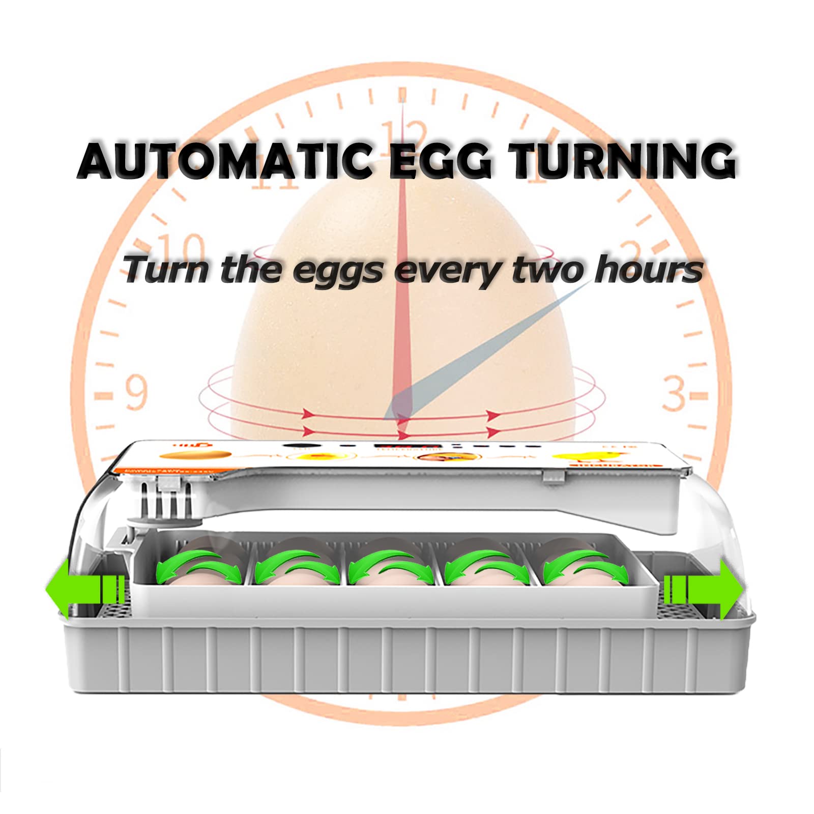 Incubators for Hatching Eggs with Automatic Egg Turner, Incubator for 20 Chicken Eggs, Duck Quail Chicken Egg Incubator with Automatic Egg Turning and Humidity Control, Egg Hatching Incubator