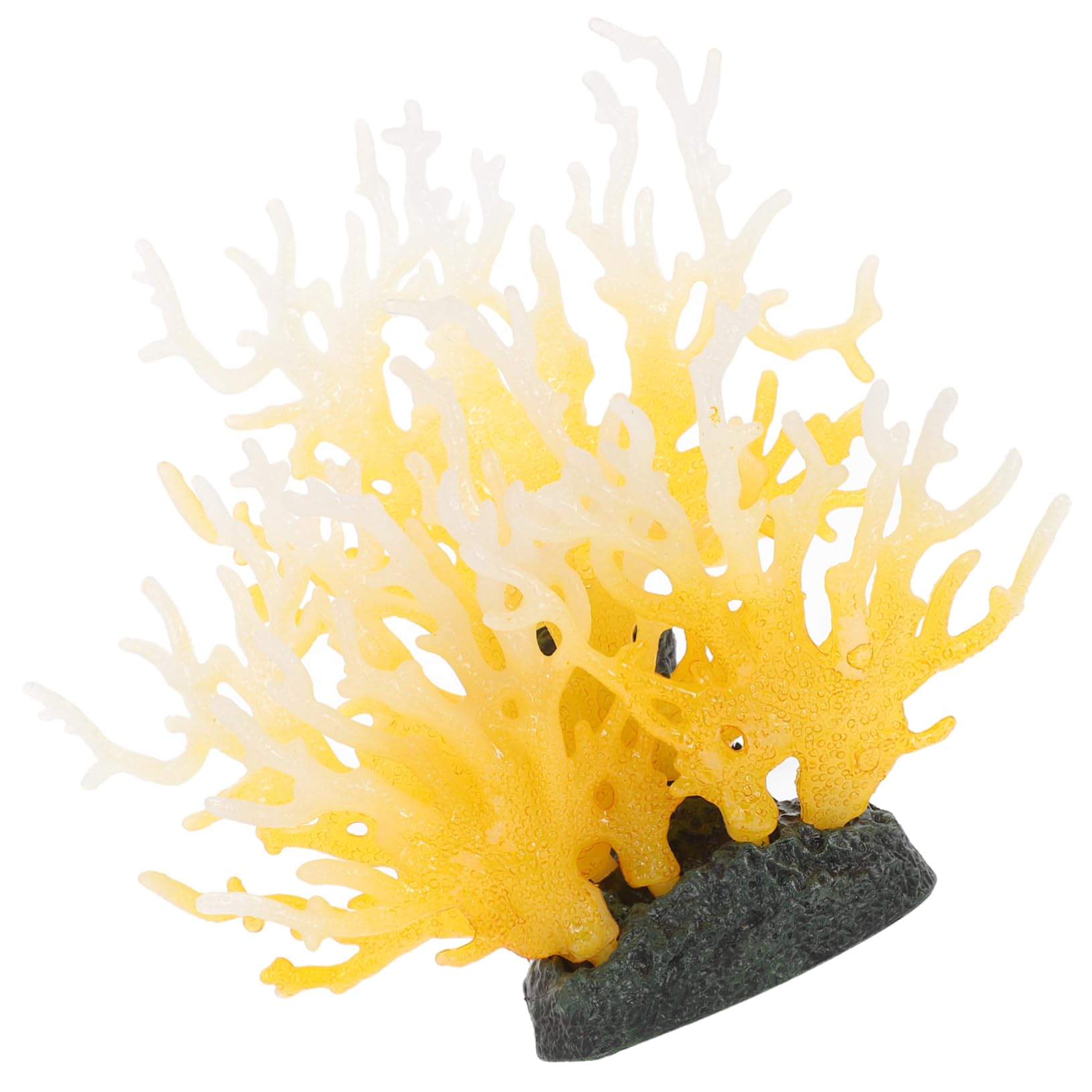 Acuario Decoración Plantas Acuáticas, Paquete de 3 Decoraciones Artificiales de Coral for Acuario, de PVC, for Escritorio y Mesa.