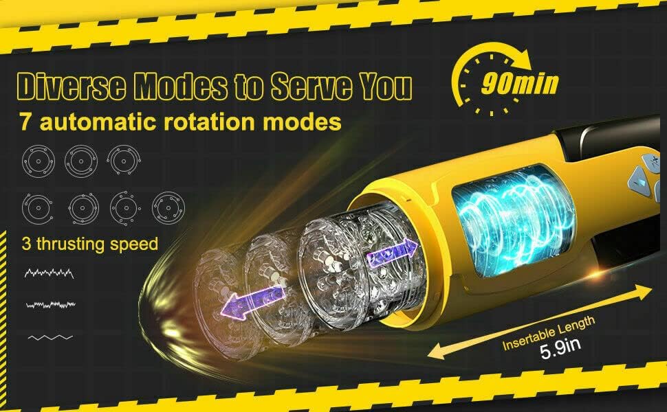 Miniatura 6 de WALLER PAA Masturbadores Masculinos Manos Libres Automático Taza Giratoria Empujando Stroker Hombres Juguete Sexual