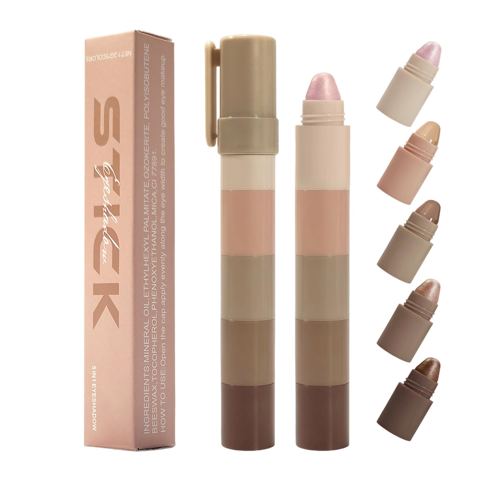 Highlighter Stick,Shimmer Face Highlighter Stick for Mature Skin | Long-Lasting Wear Face Cosmetics for Outdoor Party Trip Stage Carnival School Dating Travel