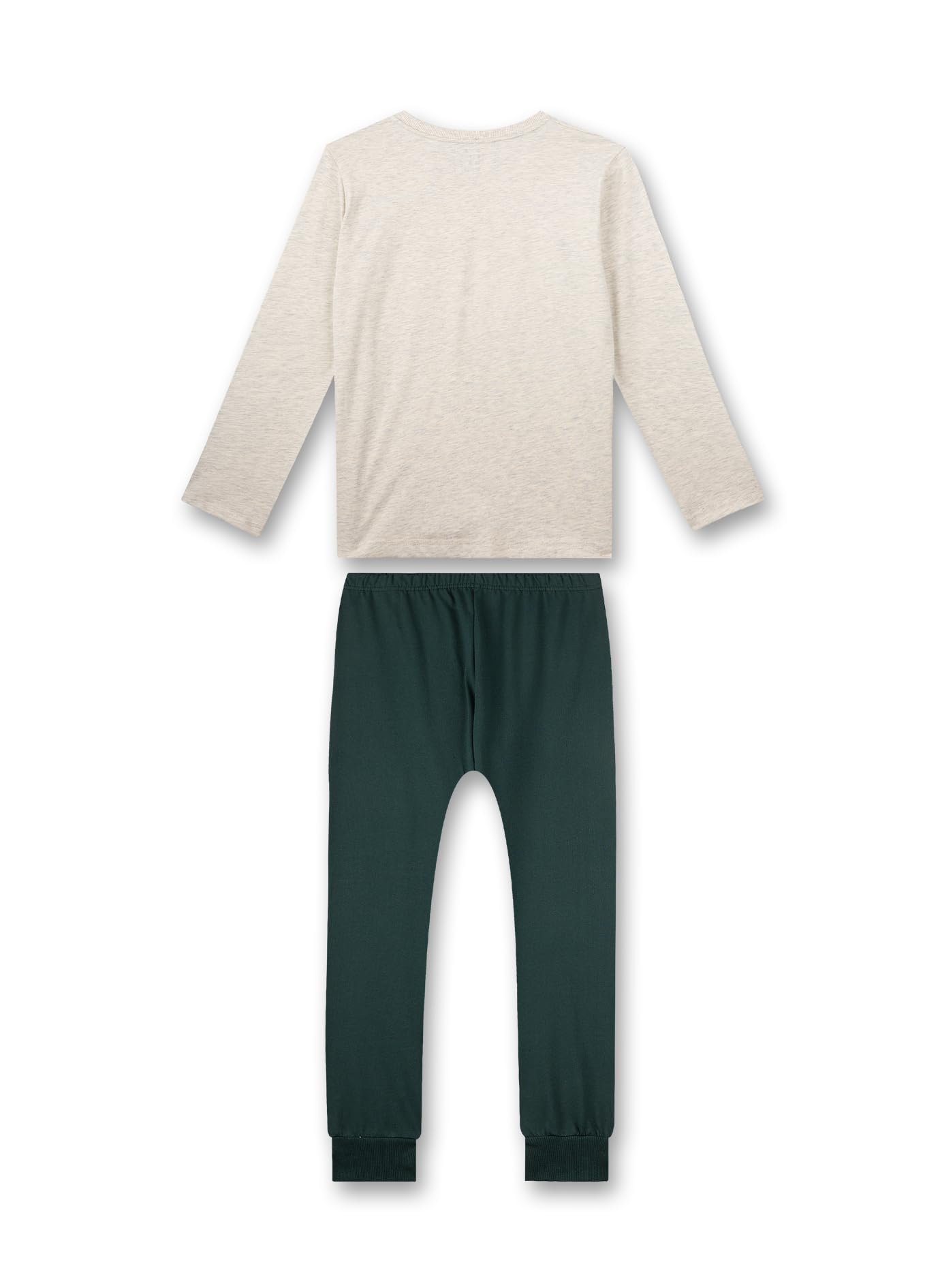 Sanetta Jungen-Schlafanzug beigemelange Berg | Bequemer Schlafanzug für Jungen lang. | Pyjamaset Größe