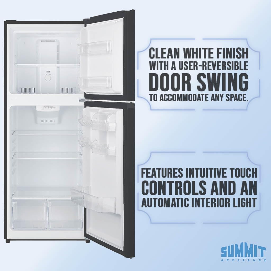 Summit 24" Refrigerator, Refrigerator - Freezer, Energy Star, Black - Ff1087b on Fridge.com - View 4
