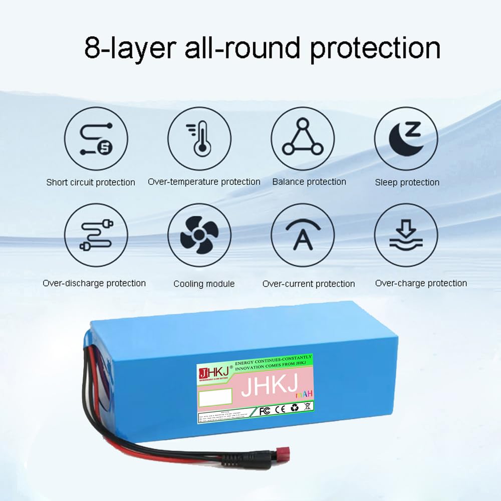 Batería de Litio Recargable de 36V 48V 60V 15Ah 20Ah 25Ah 30Ah 35Ah 40Ah 45Ah 50Ah. Paquete de baterías de Litio de 60 voltios para Motocicletas, ciclomotores y Scooters.