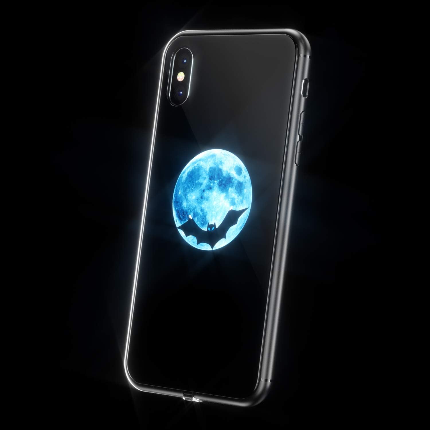 LED Light Up Case For iPhone Xs Max, WILLGOO Music-Activated Flashing iPhone Case Self Expression, Protective Phone Cover (Bat)