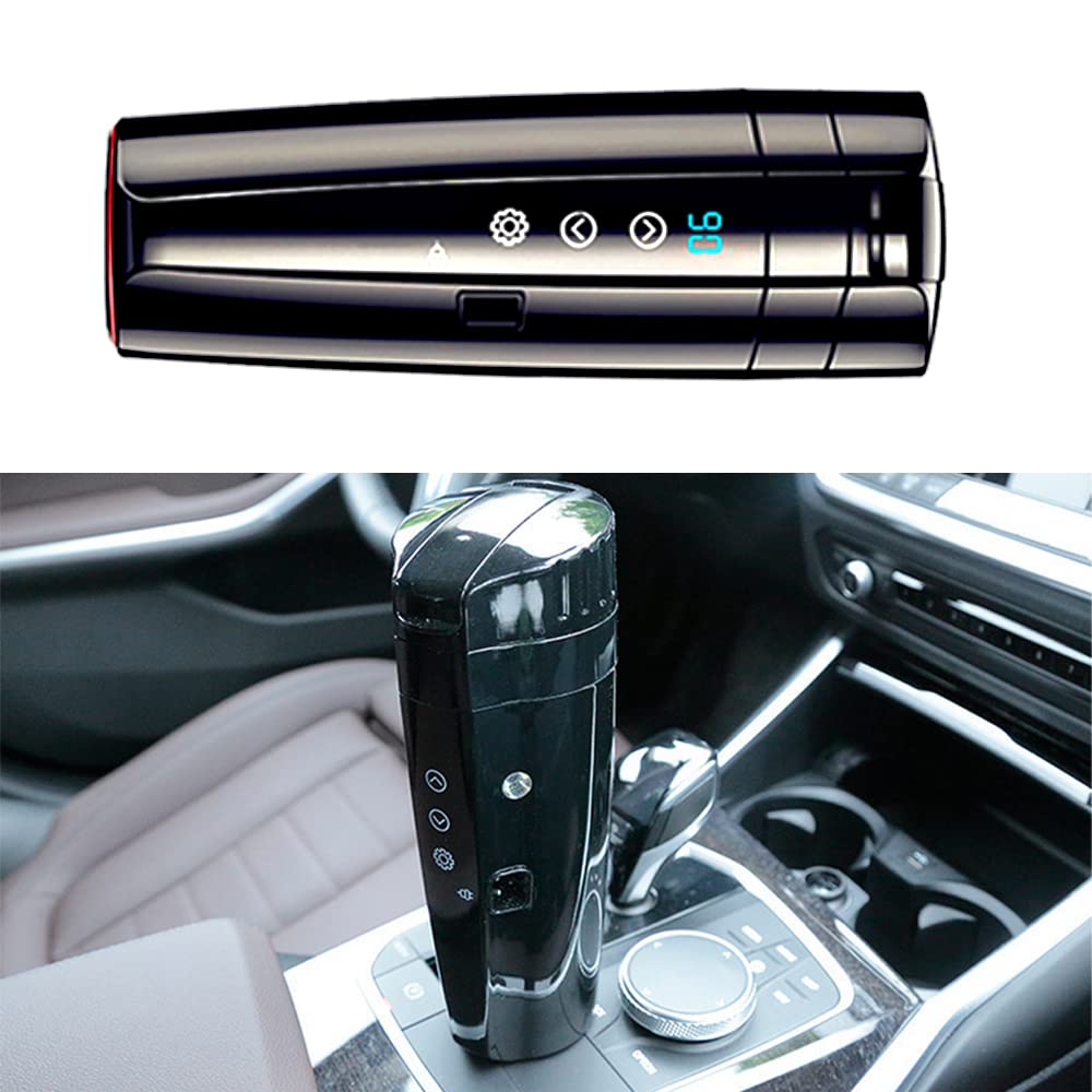 Riloer Bouilloire électrique portable, Bouilloire électrique de voyage 12 V, 350 ml, thermos de voyage pour voiture, camion, SUV, en acier inoxydable, résistant à la chaleur et à la rouille, noir