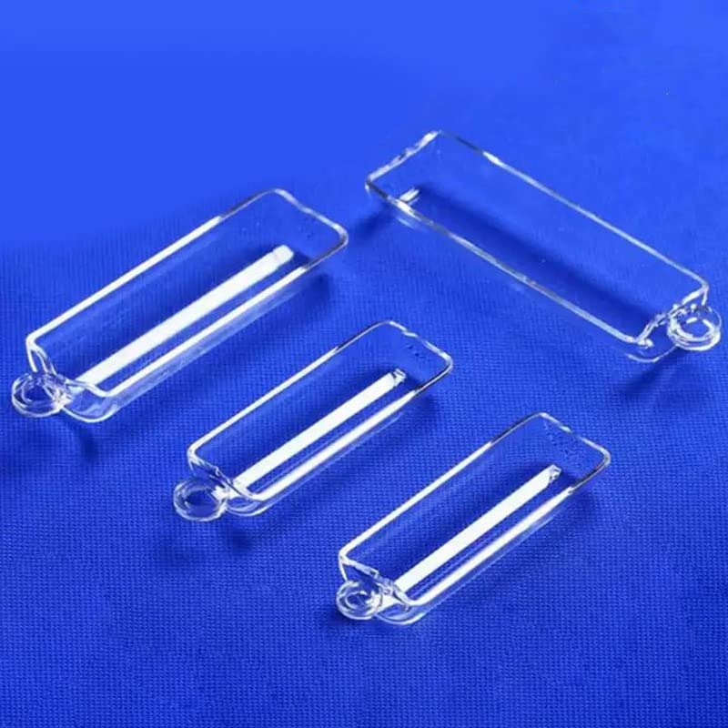 Experimento de sujeción, calentamiento y evaporación de un barco de vidrio de cuarzo for un horno de tubo transparente de fondo Flat semicircular(20x100x10mm 10PCS)