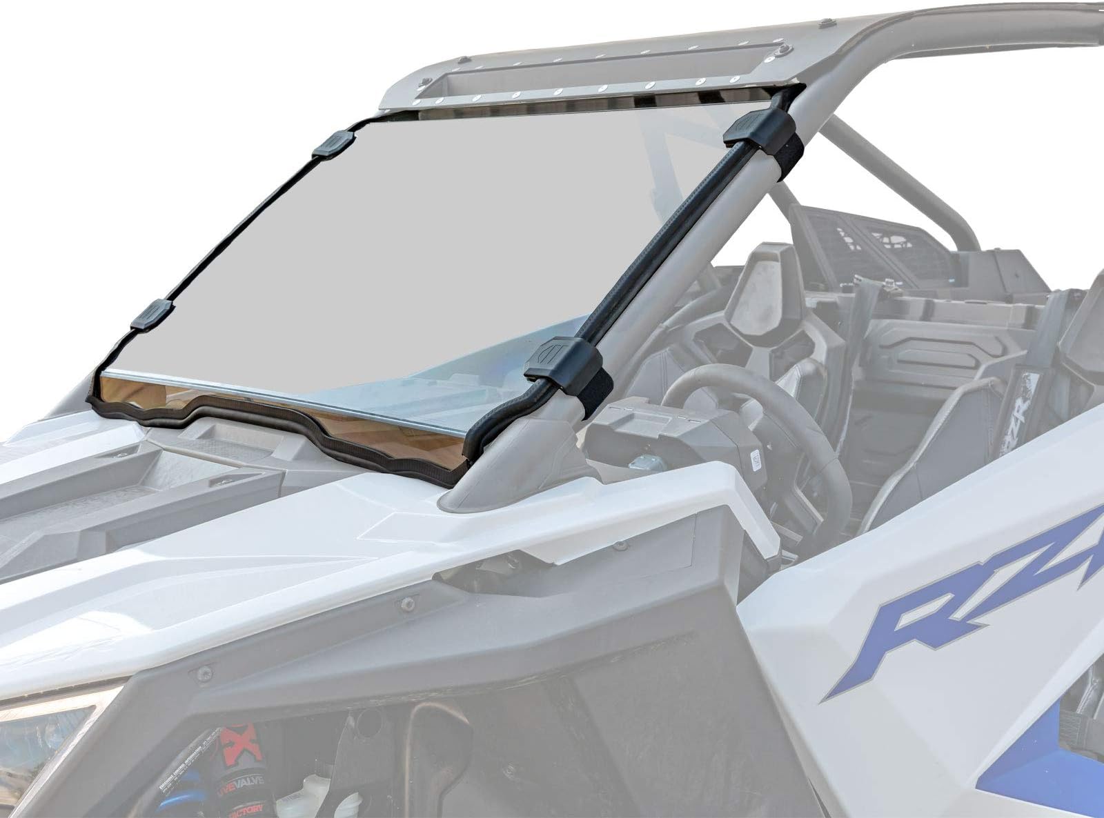 SuperATV.com Heavy Duty Scratch Resistant Full Windshield for 2020-2024 Polaris RZR PRO XP / PRO XP 4 | 1/4" Thick Polycarbonate 250X Stronger than Glass | Cut to Fit Your RZR PRO XP Perfectly