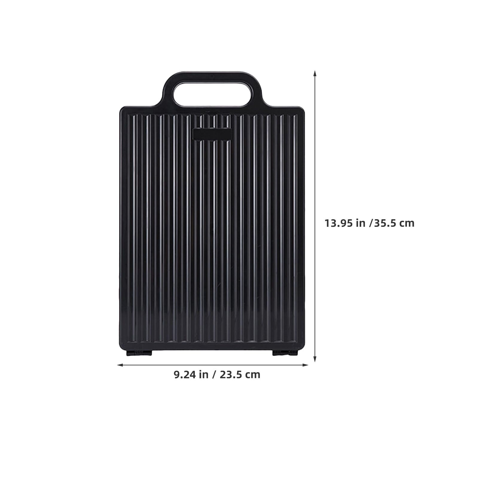 Alipis Handspiegel mit Griff Faltbar Doppelseitig HD Glas Kratzfest Schwarz Friseurspiegel für Selbsthaarschnitt und Styling Kompakter Ganzkörperspiegel für Reisen und Salon