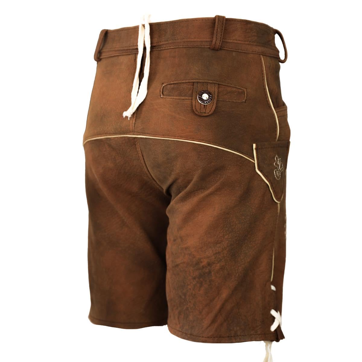 Kinder Trachten Lederhose mit Gürtel Jakob Braun Antik Jungs Kinderlederhose kurz