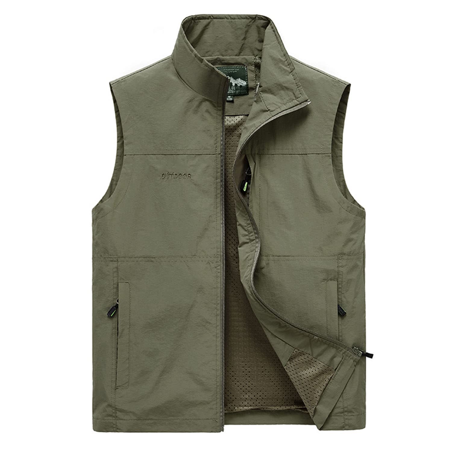 Chaleco De Hombre Chaleco para Pesca Casual Exteriores Chaleco Multibolsillos Sin Mangas Chaqueta De Viaje Transpirable para Fotografía