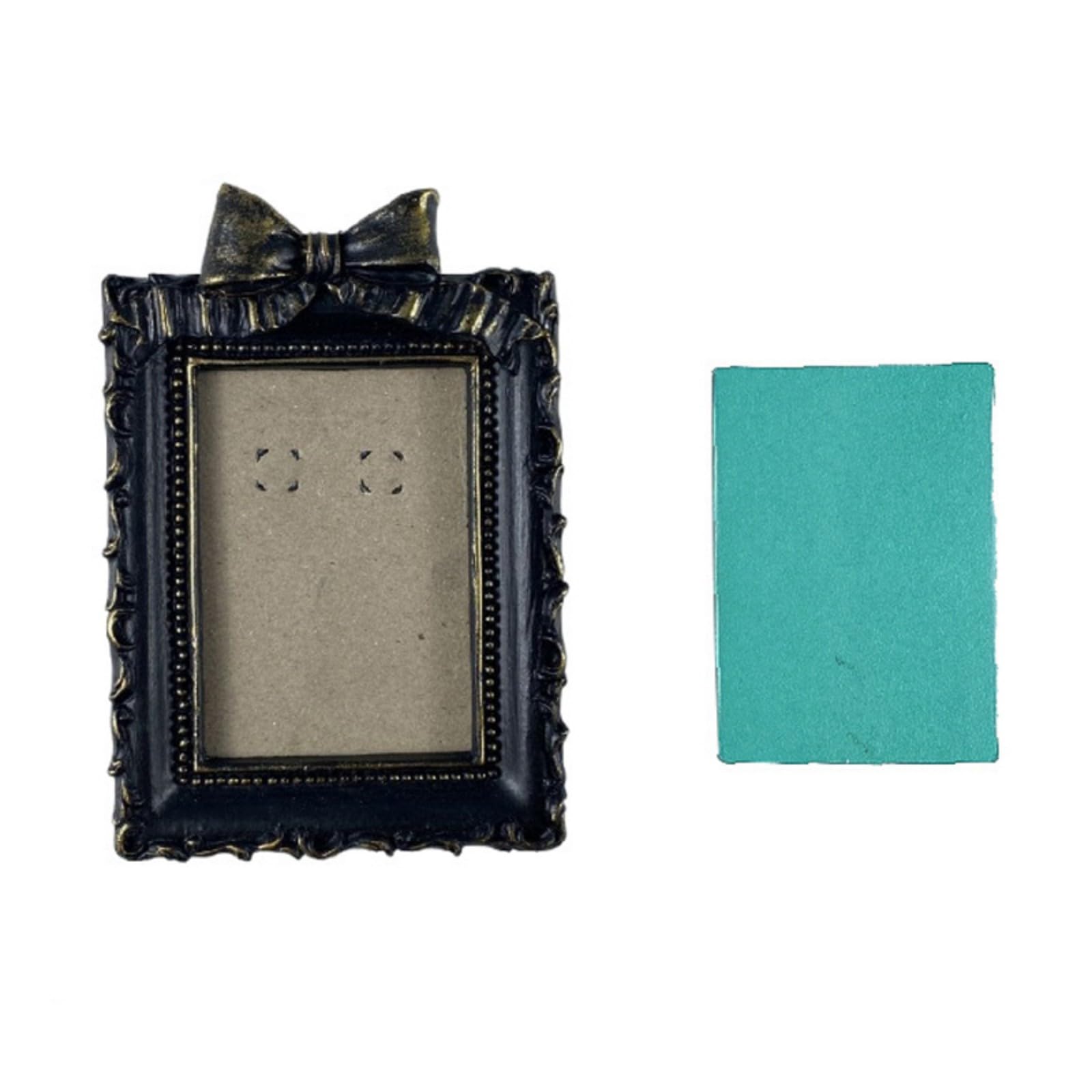 Qusinfc Retro Inspires Resin Photo Holder with Flower Designs Perfect for Enhancing Home Aesthetic Picture Frame Petroleum Rosin Frame