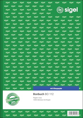 Sigel BO112 Ticket Book A4 2 X 50 Sheets 1000 Tickets With - View #3