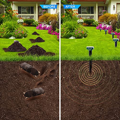 Solar Mole Repellent, 10 Pack Ultrasonic Mole Repellent Solar Powered, Waterproof Snake Vole Gopher Repellent for Garden & Yard (Green) Solar Mole Repellent, 10 Pack Ultrasonic Mole Repellent Solar Powered, Waterproof Snake Vole Gopher Repellent for Garden & Yard (Green)