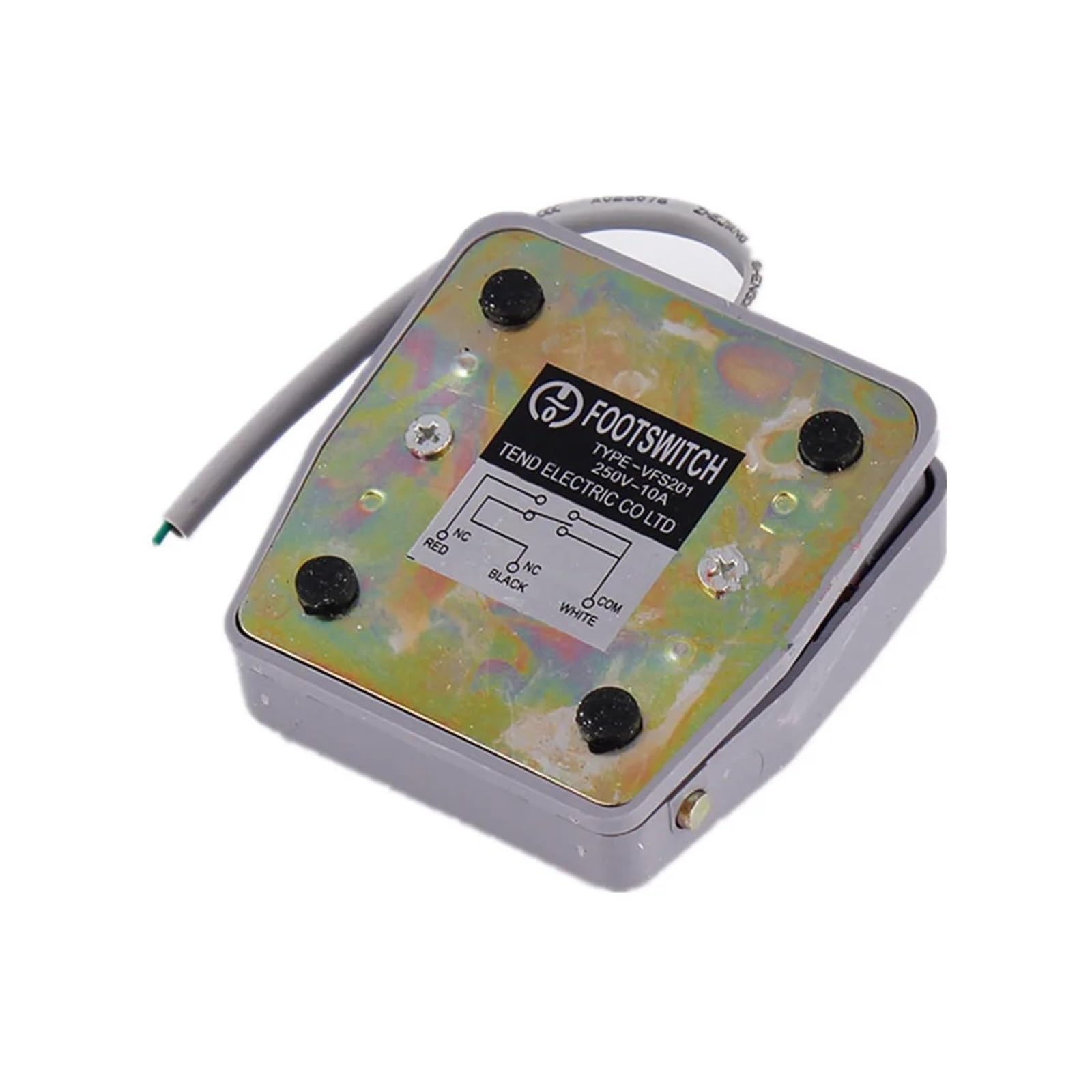Interruttore a pedale industriale, VFS201 Alimentazione interruttore a pedale SPDT TFS-201 Controllo momentaneo a pedale FS-201 3 linee 8,2x8x3,5 cm