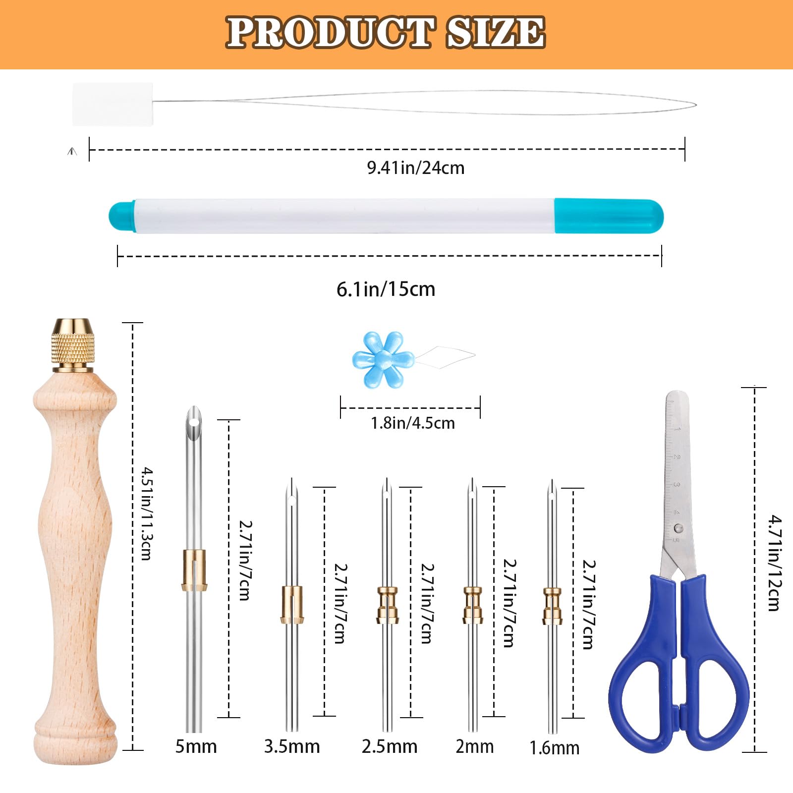 Amazon | 収納ボックス付きパンチニードルキット、調節可能なパンチ