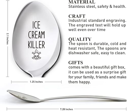 Miniatura 10 de Divertidos regalos de cumpleaños para mujeres y hombres, mi cuchara de avena, regalos de Navidad de Acción de Gracias para mamá, papá, abuela,