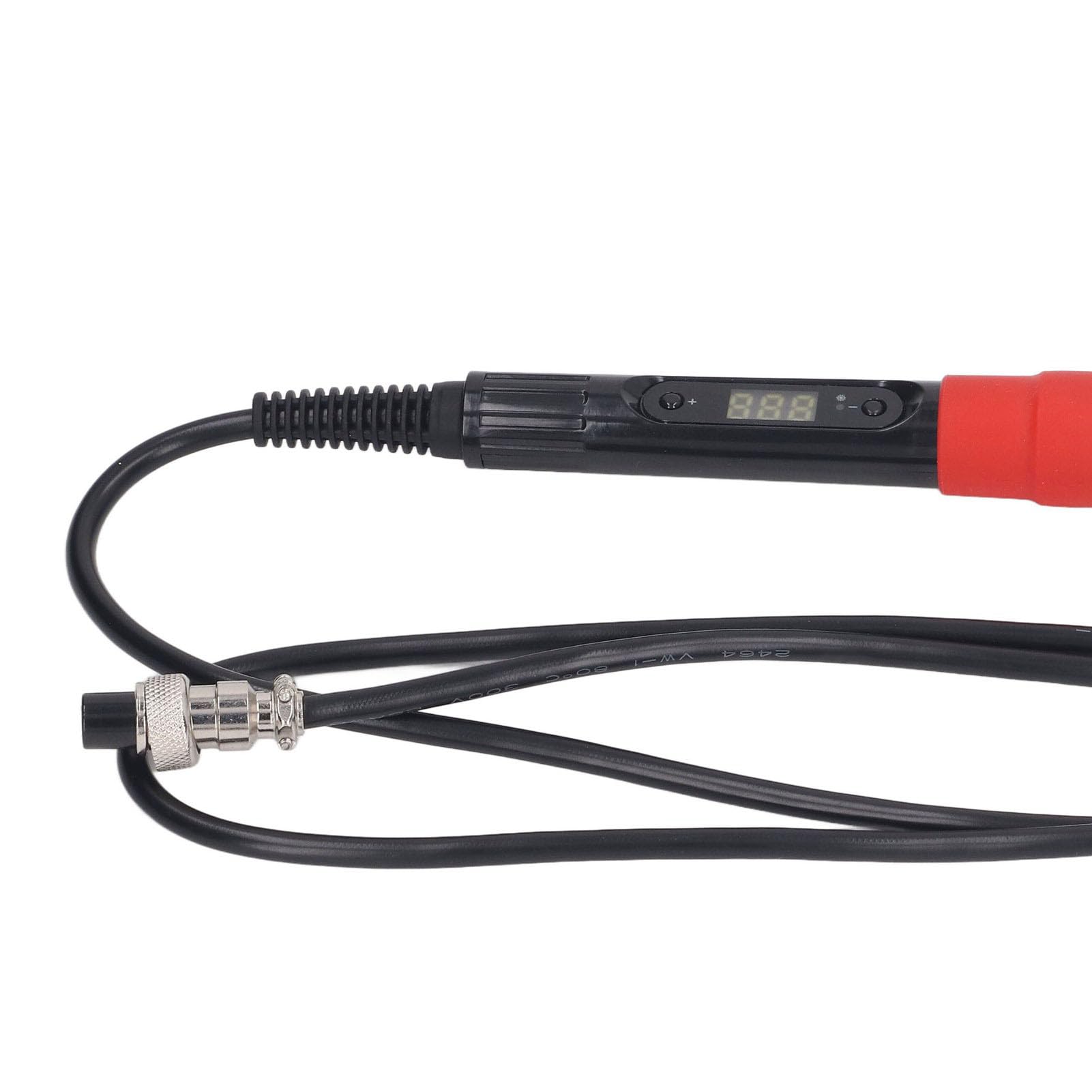 Zestaw lutownicy elektrycznej z wyświetlaczem cyfrowym i przenośnym zasilaczem dzielonym — 50 W, 100–240 V, wtyczka amerykańska, regulacja temperatury od 200 do 500 stopni