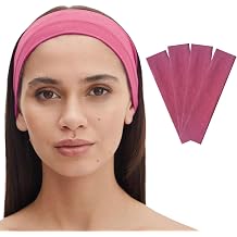 4'l  Sa  Band  - Elastik Kaymaz  nce Esnek Pamuk Emici Kad n Sa  Band  Bandana, Unisex Spa Ko u Dans Yoga Pilates Bisiklet Fitness Sa  Ter Band  4'l  Kafaband  Seti