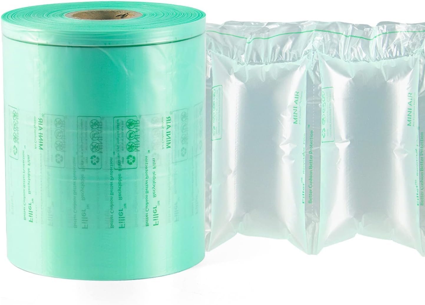 MINI AIR EASI EA2/EA2S Air Pillows for Shipping, Packaging Air Bags, 8"X4" 4000Pcs 1312 FT Per Roll, Inflatable Supplies Box Filler, Air Cushion Film, 1 Roll