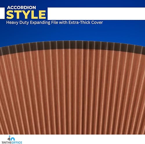 Miniatura 4 de 1InTheOffice Carpeta de archivos expansible de 31 secciones, organizador de archivos de acordeón, carpeta de archivos expansible con bolsillo