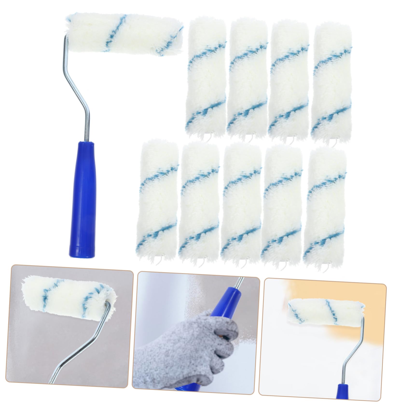 STOBOK 5 Sätze Wandmalerei Teiliges Farbroller Kit für Präzises Streichen Ecken und Kleinen Bereichen Tragbar Einfach zu Handhaben für Wand und Hausanstriche Sorgt für Professionelle