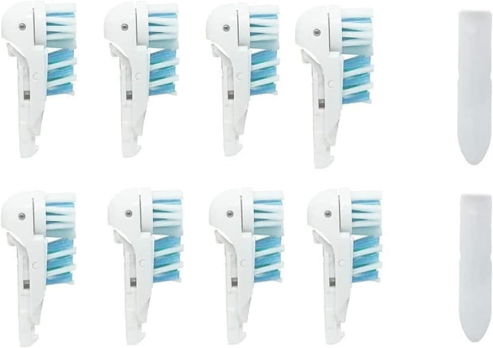 Ustbaly Dual-Action Electric Replacement Toothbrush Heads - Cup-Shaped and Action Cup Brush Heads - Efficient Cleaning - Easy to Replace (8Pcs)