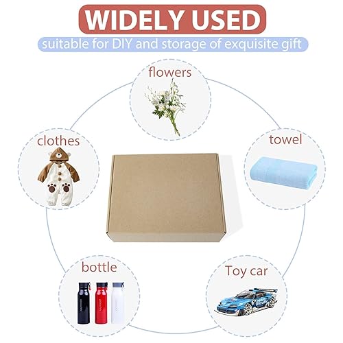 Miniatura 18 de Mat Board Center, cajas blancas de envío de 8 x 6 x 3, pequeña caja de cartón corrugado, correo de negocios, correo de regalos, camiseta, vela