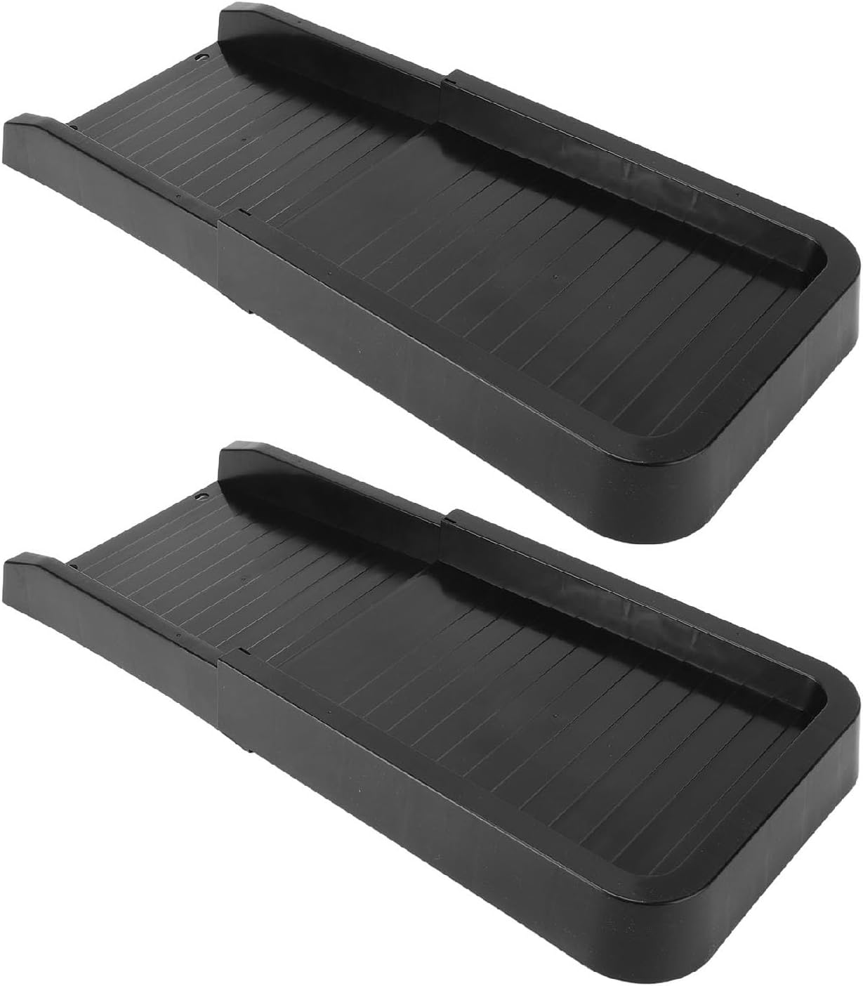 Focket 2 Pack Rain Gutter Downspout Splash Block, Gutter Downspout Extensions for Water Drainage, Down Spout Diverter with 8 Fixing Nails, Drainage to Protect House Foundations
