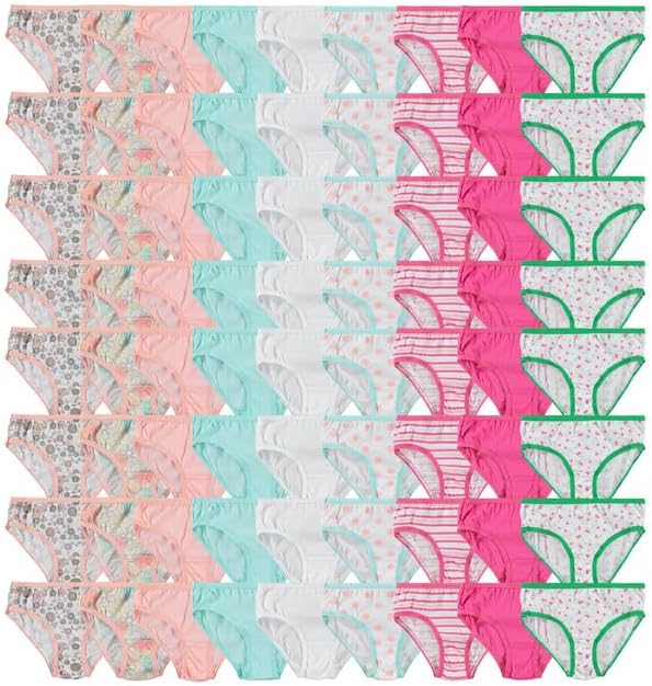 BILLIONHATS Case Pack of 1296 Pieces Wholesale Bulk Girls Cotton Colorful Panties Underwear Children, Mixed Assorted Sizes 4-14