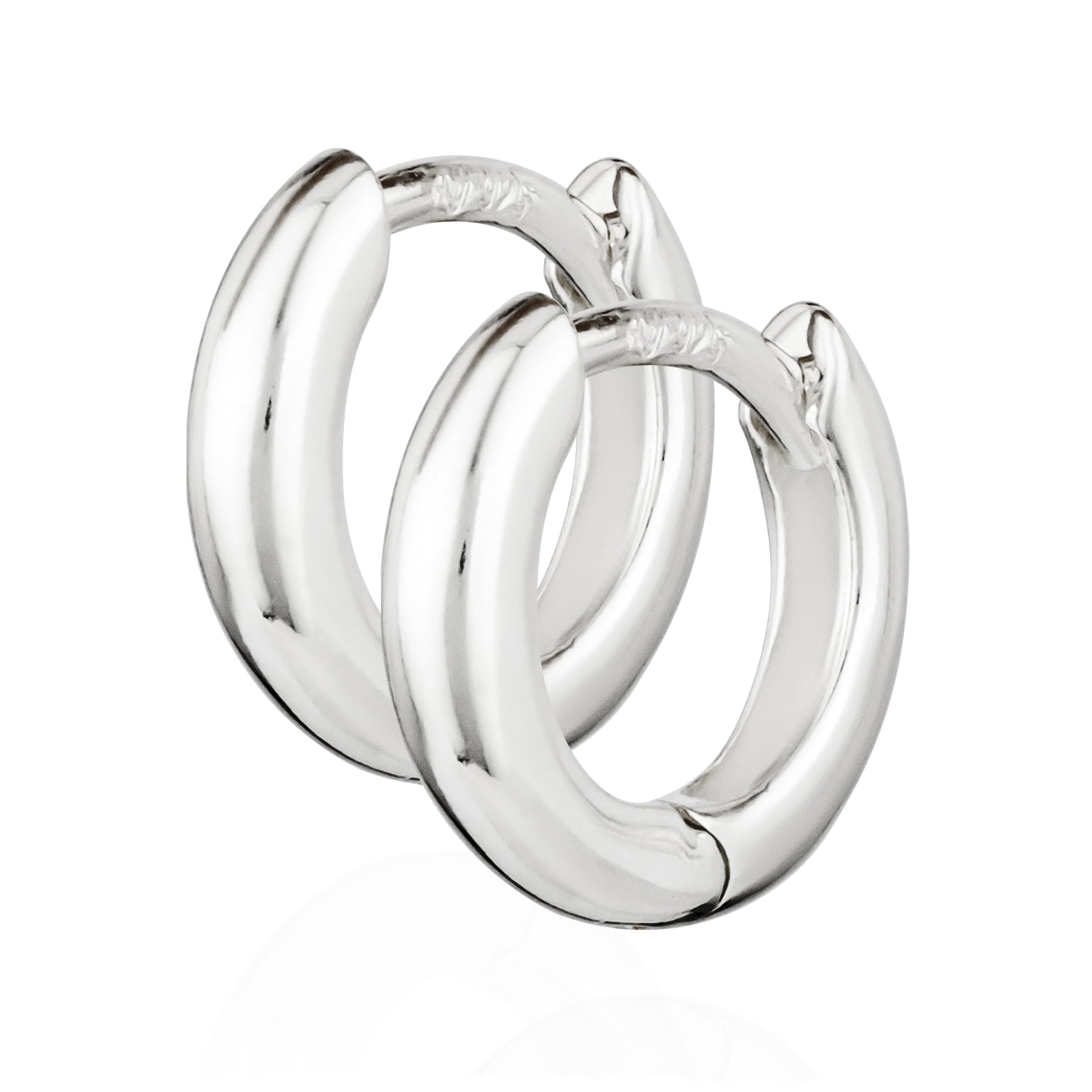 Coppia orecchini cerchio in argento 925 placcato oro martellati 2,5 cm