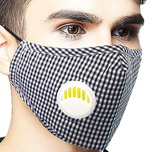 Image of VRITRAZ Print Reusable Washable PM 2.5 Anti Pollution Activated Carbon Dust Face Mask with Breathing Valve