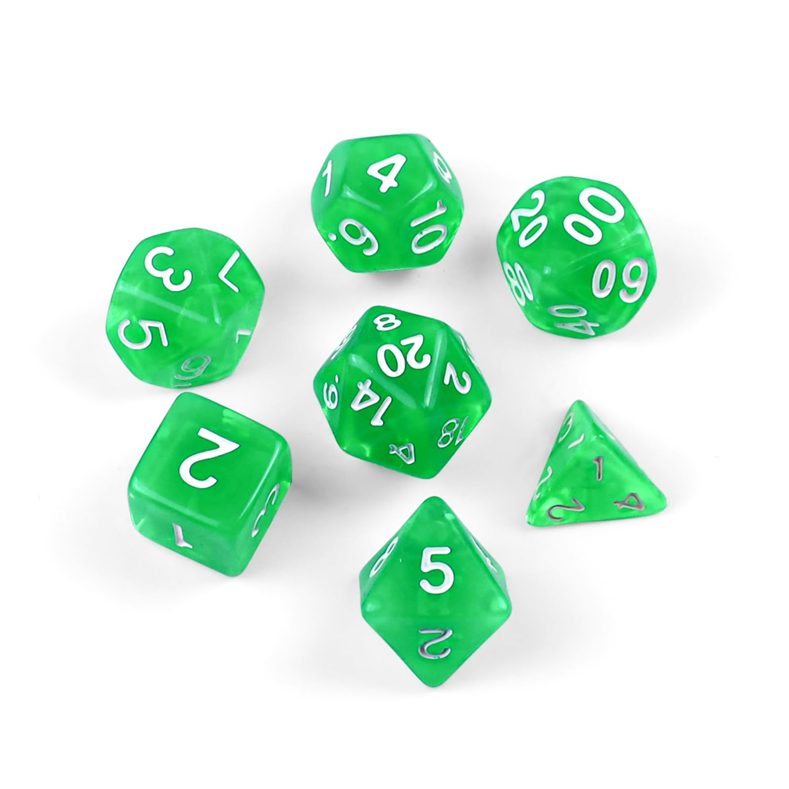 7 Stück DND Dice im Farbmix, MTG Polyedrische Würfel Set, D&