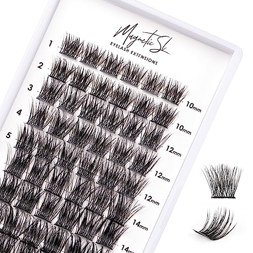 Lash Clusters 72 Cluster Lashes 3D False Eyelashes Natural Look Individual Lashes Soft Eyelashes DIY Cluster Eyelash Extensions Mix 10-16MM-DM28