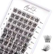 Lash Clusters 72 Cluster Lashes 3D False Eyelashes Natural Look Individual Lashes Soft Eyelashes DIY Cluster Eyelash Extensions Mix 10-16MM-DM28