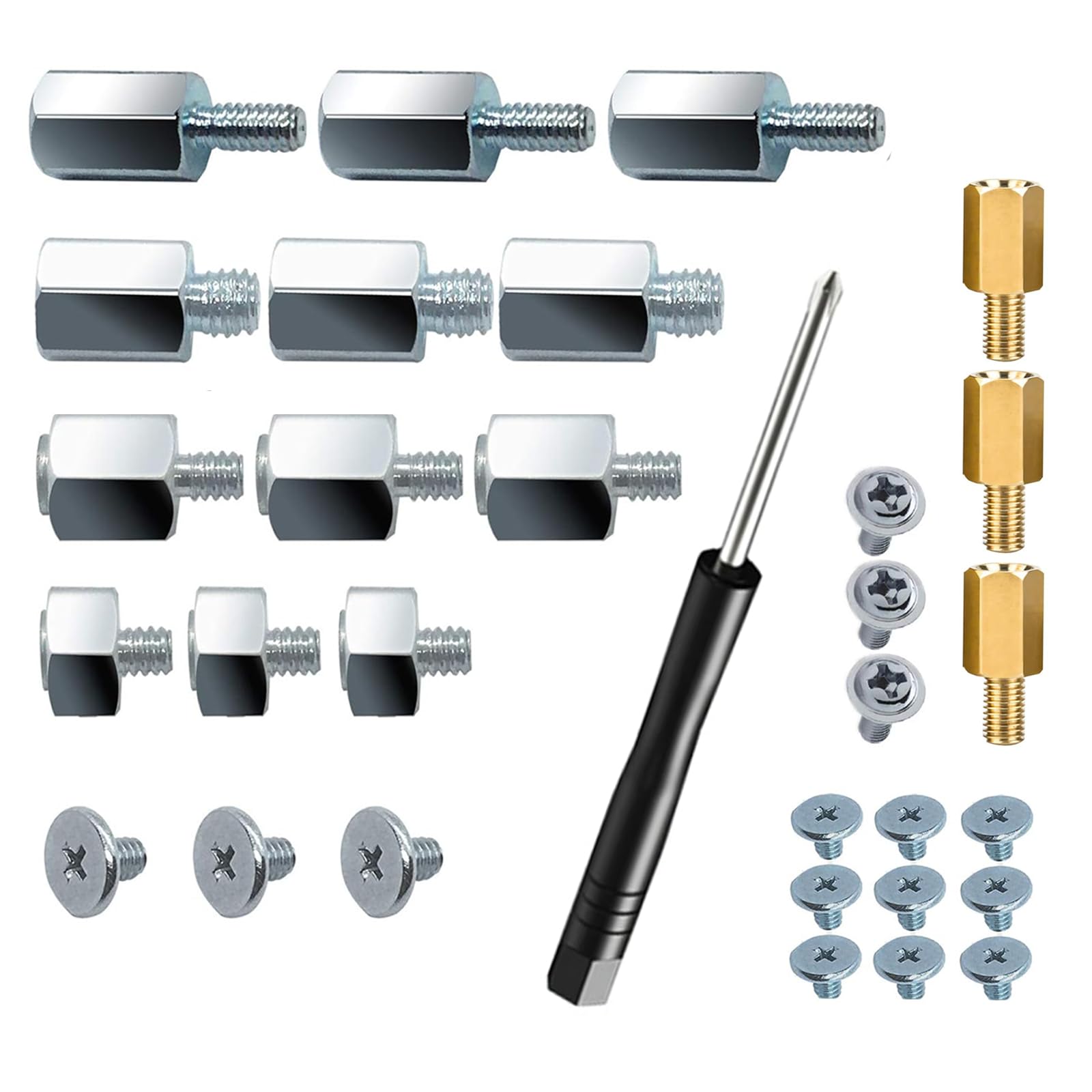 M.2 SSD Screw Kit,M 2 SSD Mounting Screws,Motherboard SSD Screws for Asus Gigabyte ASRock Msi Motherboards,M.2 Screws Mounting Screws Kit Components,31PCS