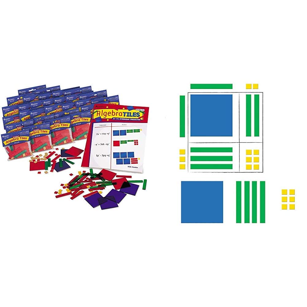 Learning Resources Algebra Tile Class Set and Magnetic Algebra Tiles Set