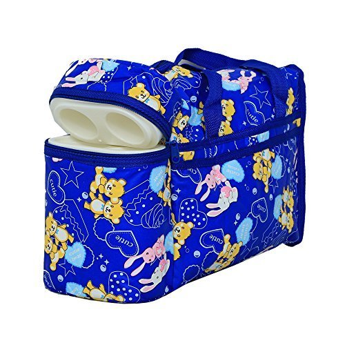 GURU KRIPA BABY PRODUCTS Presents Multipurpose Mother Bag Cum Warmer Dipper Changing Multi Compartment Maternity Handbag Messenger Bag with Warmer Bag with 2 Bottle Holders