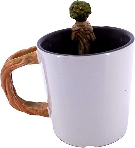 Miniatura 4 de DisneyParks Exclusivo - Taza de café de cerámica con cuchara - I Am Groot, blanco, marrón, verde