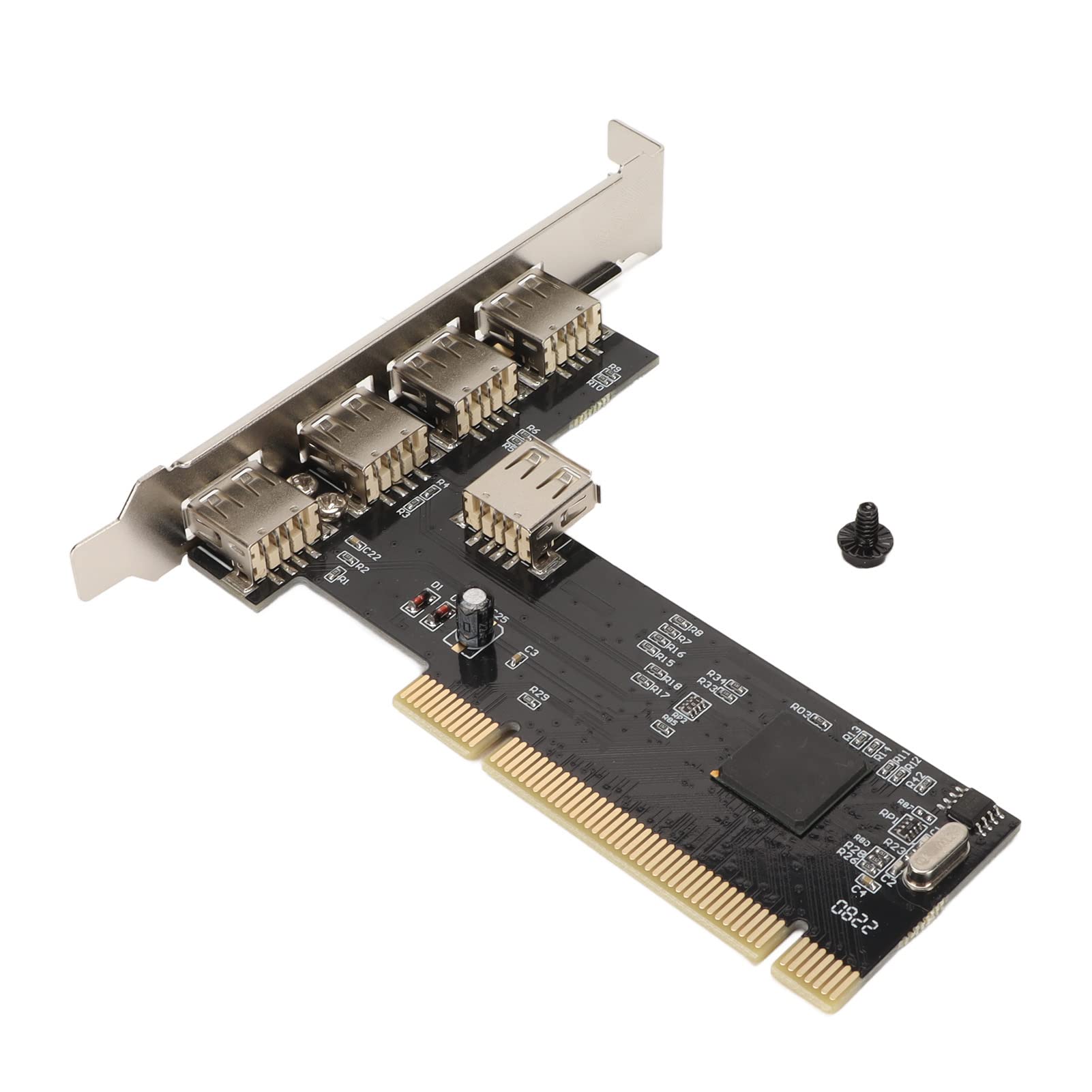 Dioche PCI to USB 2.0 Internal Expansion Card 5 Port 480Mbps Adapter Hub with 4 External USB Ports and 1 Internal Slot for and-picture-37