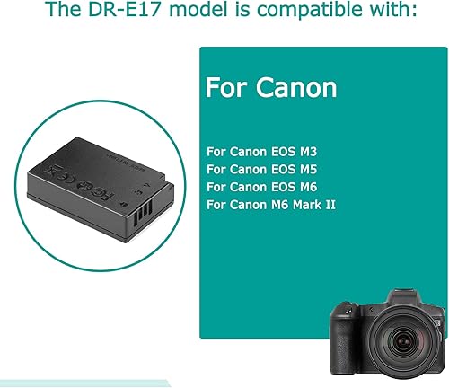 Miniatura 3 de Raeisusp CA-PS700 Cable USB DR-E17 DC, batería simulada para Canon EOS M3 M5 M6 M6 Mark ii (no compatible con M50)