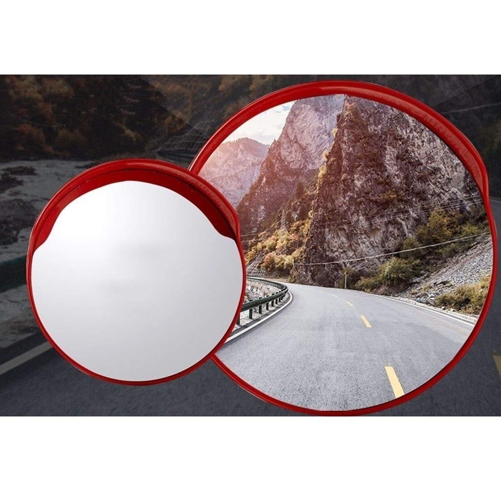 Espejo de Seguridad Vial Estrecho Convex Mountain Region, Espejo PC esférico Rojo Adecuado para Espejos Exteriores de 60-120 cm (tamaño: 100 cm)