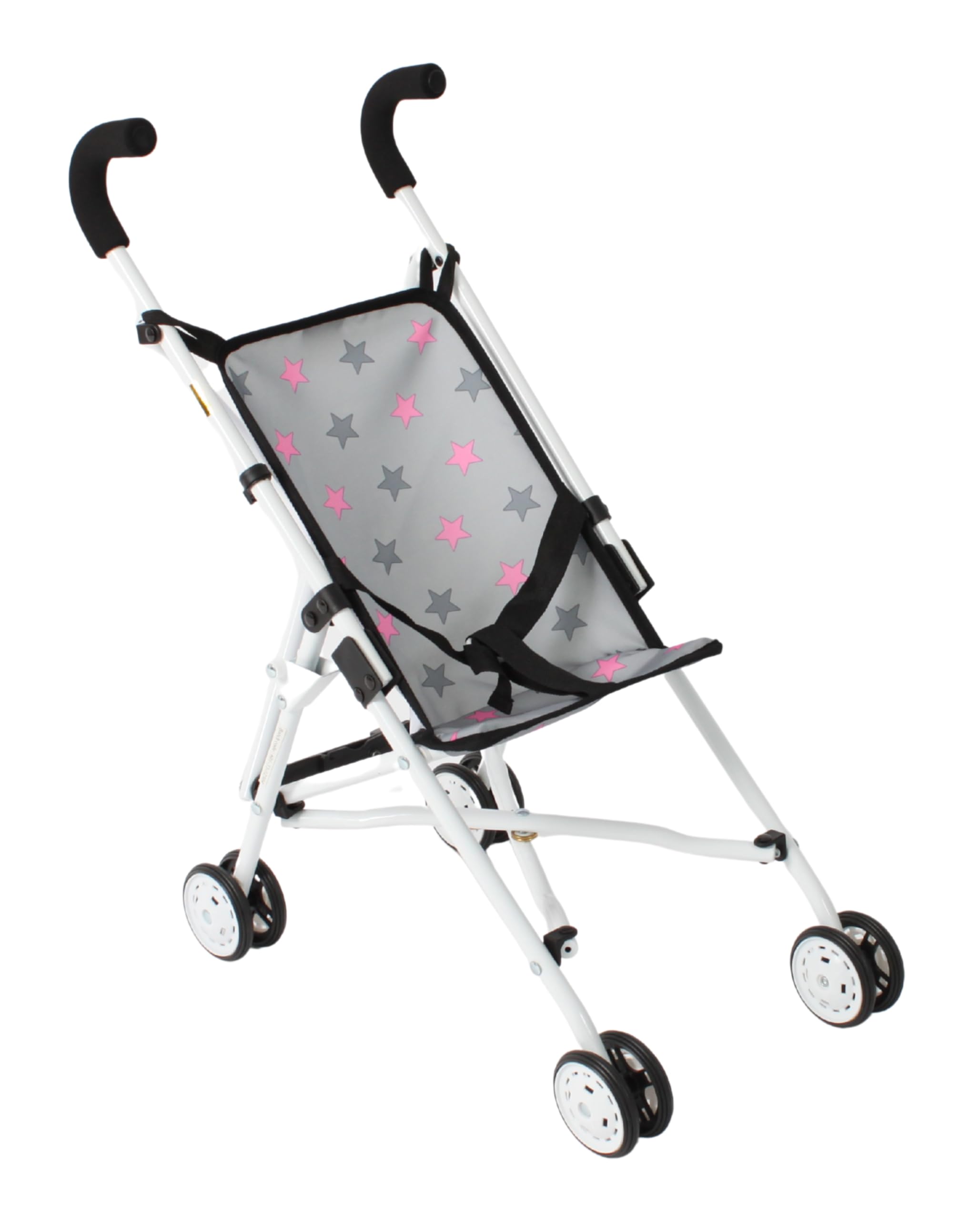 Bayer Chic 2000 - Roma Doll's Pram, Mini Pushchair, Grey Stars