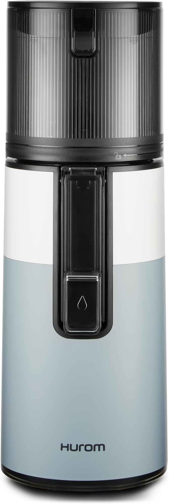 Hurom H400 - Exprimidor lento de alimentación automática fácil de limpiar (dos tonos azul)