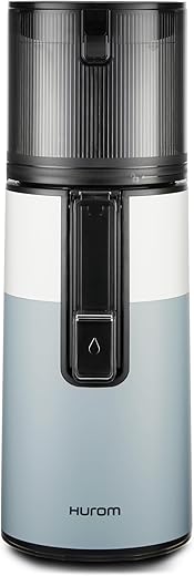 Hurom H400 Cold Press Juicer Machine, Award Winning Masticating Slow Juicer, Easy to Clean, Strainer & Hands Free with Self Feeding, Wide Mouth Hopper, Easy Assembly (Two-Tone Blue)