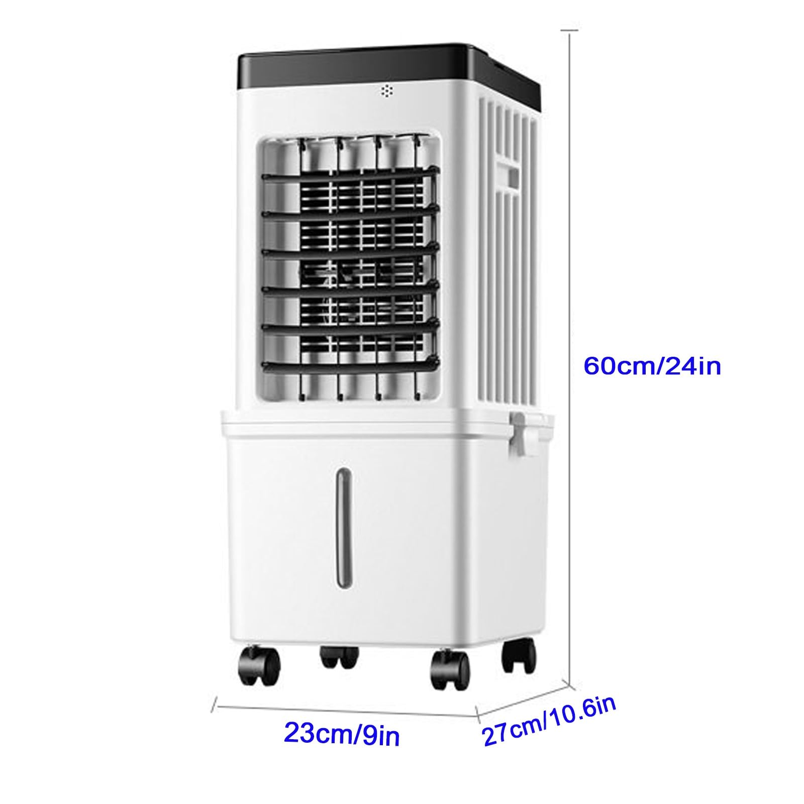 Enfriador de Aire con Control Remoto, 15 L Depósito de Agua Extraíble, 3 Velocidades, Oscilación de 90°, Enfriador Evaporativo para Dormitorios y Habitaciones