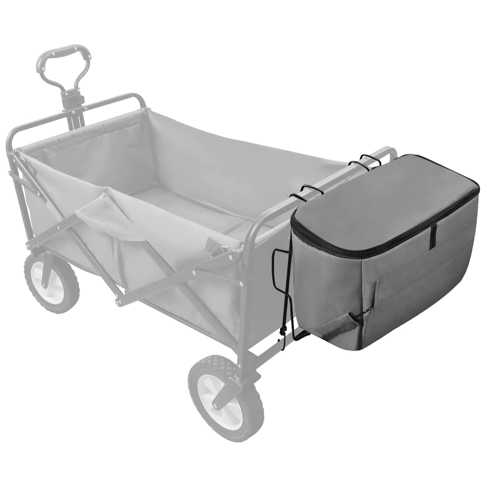Wagon Storage Bag, Collapsible Tail Pocket Hand Push Wagons Accessories for Outdoor Camping, Garden cart Refrigeration and Insulation Wagon Storage Attachment(Suitable for Half-Folded Wagon )