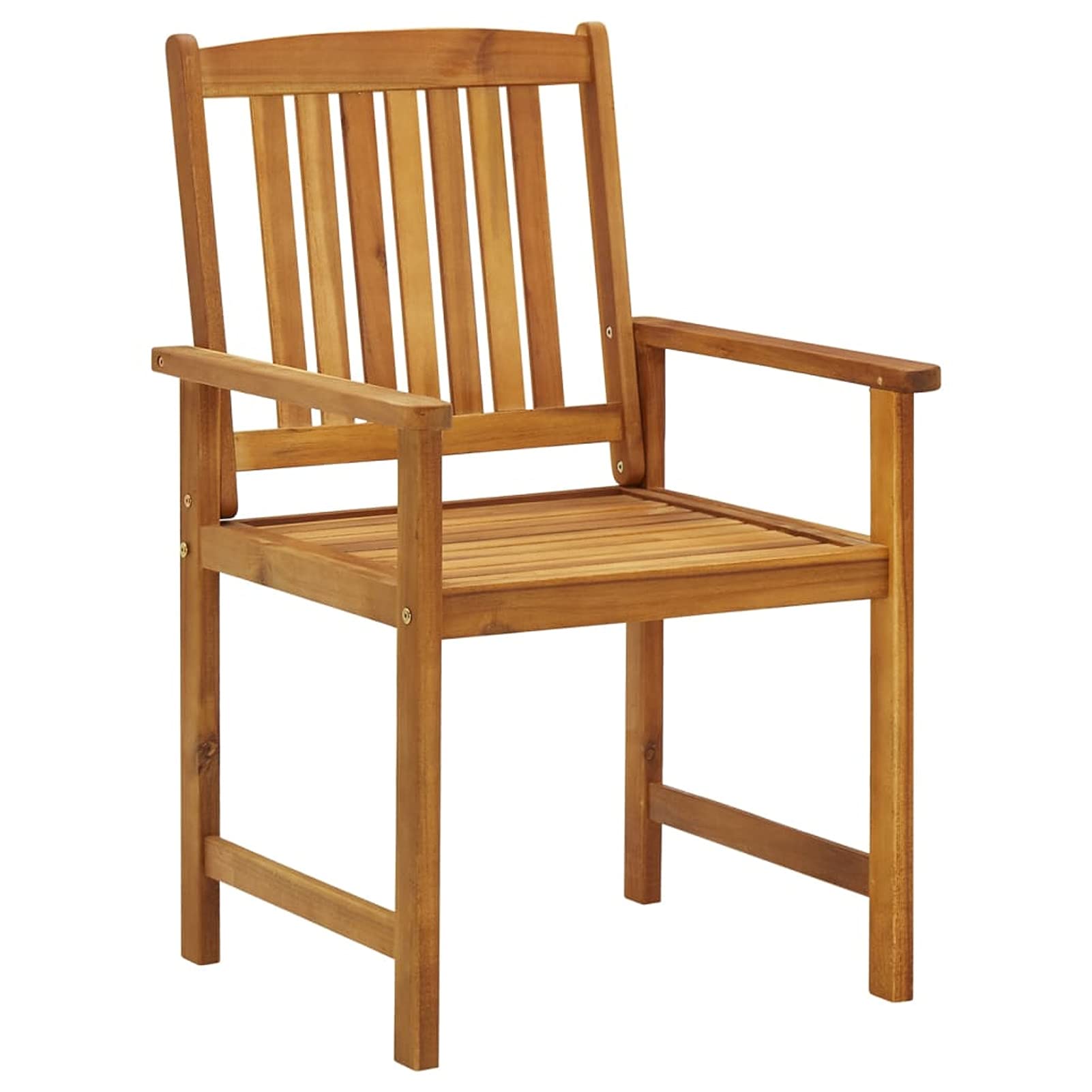 Homgoday Krzesła ogrodowe z poduszkami 8 sztuk z litego drewna akacjowego Nowoczesny design Lekkie krzesła do użytku na zewnątrz, do ogrodu lub na taras Fotel z podłokietnikami i oparciem beżowy