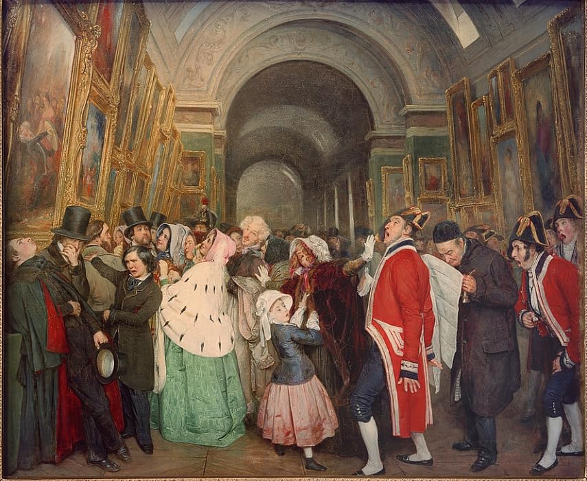 Tableau Quatre heures au salon par Biard 60x90cm poster vintage